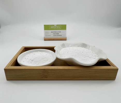 الصف الغذائي المغنيسيوم اللاكتات ثنائي الهيدرات مسحوق قابلة للذوبان في الماء